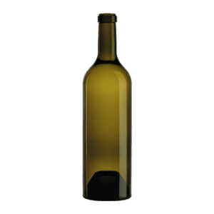 Garrafa de vidro Apparat 750ml Saverglass com fundo quadrado profundo e acabamento em corda.