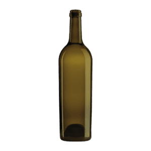 Garrafa de vidro Château 750ml Saverglass com corpo levemente afunilado e fundo acentuado.