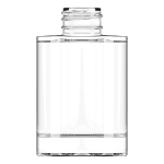 Frasco de vidro cilíndrico 130ml com rosca 28/410, design limpo e versátil para Home & Spa.