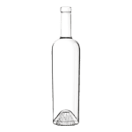 Garrafa de vidro Éclat Falling Star 750ml Saverglass com vidro Extra White e base com relevos luminosos.