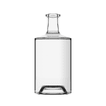 Embalagem de vidro Isla 750ml com acabamento plate, corpo liso e design sofisticado para bebidas premium.