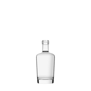 Garrafa de vidro London 50ml em formato compacto, sofisticado e ideal para kits degustação e lançamentos premium.