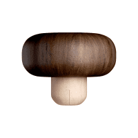 Rolha Wood Barrica com cabeça em madeira carvalho e corpo cônico sintético.