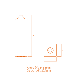 Frascos de vidro Quadrados FEA15 nos volumes 50ml e 110ml, ideais para perfumes premium.