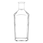Garrafa de vidro Quartzo 700ml com design moderno, vidro de alta qualidade e impacto visual sofisticado.