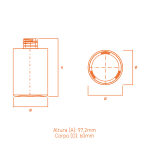 Frasco de vidro cilíndrico 130ml com rosca 28/410, design limpo e versátil para Home & Spa.