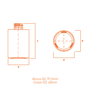 Frasco de vidro cilíndrico 130ml com rosca 28/410, design limpo e versátil para Home & Spa.