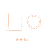 Copo de vidro Citral 330ml cilíndrico, elegante e resistente, ideal para velas aromáticas e decorações sofisticadas.