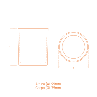 Copo de vidro Citral 330ml cilíndrico, elegante e resistente, ideal para velas aromáticas e decorações sofisticadas.