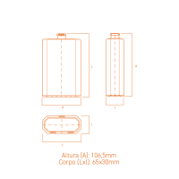 Frasco de vidro Classic 100ml com arestas bem definidas e design sofisticado para perfumes e cosméticos.
