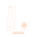 Frasco de vidro Flores 50ml em formato cônico, ideal para perfumes premium.