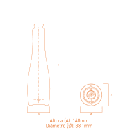 Frasco de vidro Flores 50ml em formato cônico, ideal para perfumes premium.