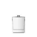 Frasco de vidro Hugo 50ml quadrado compacto com terminação FEA15, ideal para perfumes de bolso.