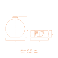 Frasco de vidro Mafra 100ml cilíndrico com terminação FEA15, ideal para perfumaria premium.