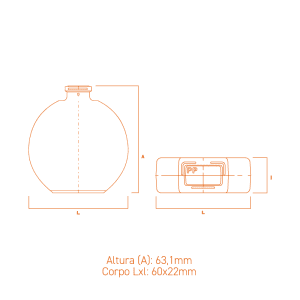 Frasco de vidro Mafra 100ml cilíndrico com terminação FEA15, ideal para perfumaria premium.