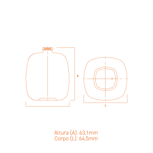 Frasco de vidro Momi 100ml extra-branco com terminação FEA15 inspirado no universo marinho.