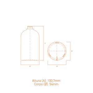 Frasco de vidro Solo 100ml cilíndrico, corpo liso e terminação FEA 15, ideal para perfumes premium.