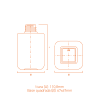 Garrafa de vidro Texas 250ml com vidro extra branco, fundo espesso e design imponente para Home & Spa e kits especiais.