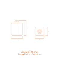Frasco de vidro Texas 30ml FEA15 compacto, corpo liso e design moderno para perfumes premium.