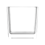 Frasco de vidro Candle Square 300ml quadrado, minimalista e sofisticado para velas perfumadas.