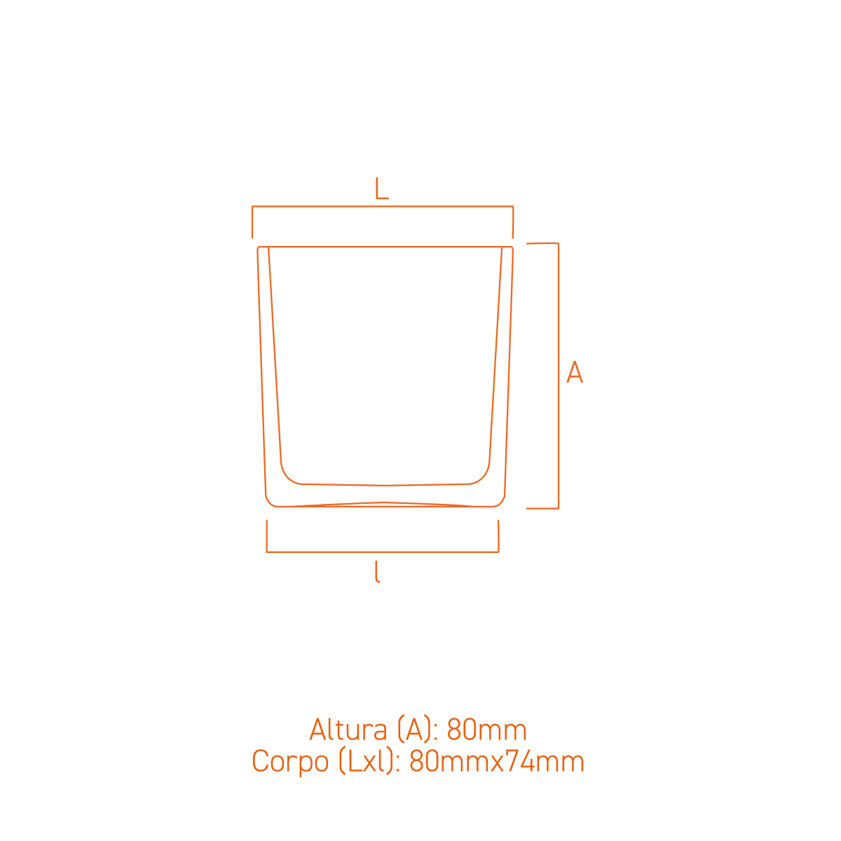 Frasco de vidro Candle Square 300ml quadrado, minimalista e sofisticado para velas perfumadas.