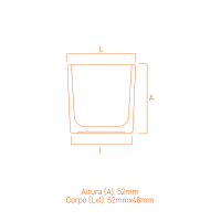 Frasco de vidro Candle Square 80ml quadrado, compacto e sofisticado para mini velas aromáticas.