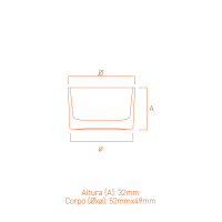 Embalagem de vidro Dappen 30ml compacta e sofisticada, ideal para mini velas e kits aromáticos.