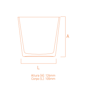 Copo de vidro Real 1100ml robusto e sofisticado, ideal para maxi velas perfumadas de longa duração.