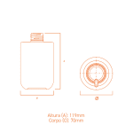 Embalagem de vidro Amazônia 220ml com fechamento 28/410 e corpo liso para personalização.