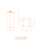 Frasco de vidro Texas 200ml para perfumes premium, corpo alto e design sofisticado.