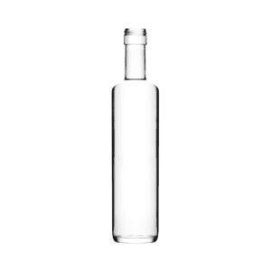 Garrafa Herança 500ml com terminação GPP 31,5mm, vidro branco e design sofisticado.