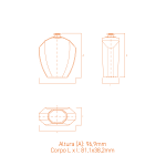 Frasco de vidro Ágata 75ml com terminação FEA 15, corpo elegante e design exclusivo para perfumes e fragrâncias premium.