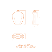 Frasco de vidro Ágata 75ml com terminação FEA 15, corpo elegante e design exclusivo para perfumes e fragrâncias premium.