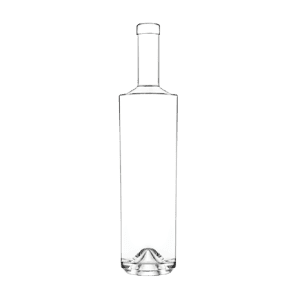 Garrafa de vidro Aikido 750ml Saverglass com corpo cônico e base pontiaguda.