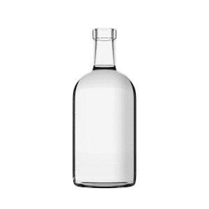 Garrafa de vidro Austral Air 750ml com terminação plate, corpo cilíndrico e design sofisticado em estrutura leve.