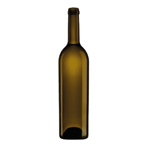 Garrafa de vidro Avant Première 750ml Saverglass com corpo levemente cônico e design Bordalês moderno.