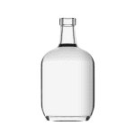 Garrafa de vidro Caribe 700ml Plate com design sofisticado e resistente para destilados premium.