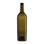 Garrafa de vidro Château 750ml Saverglass com corpo levemente afunilado e fundo acentuado.