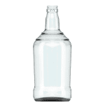 Garrafa Conhaque 900ml com terminação Guala 931/35 Verallia, vidro transparente e design clássico.