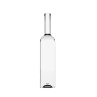 Garrafa de vidro Cylinder 750ml cilíndrica em vidro extra branco, design sofisticado e corpo alto para bebidas premium.