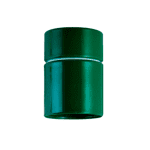 Tampa dosadora em plástico azul e verde para garrafas de destilados.