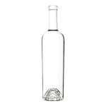 Garrafa de vidro Éclat Constellation 750ml Saverglass com vidro Extra White e base decorada.