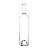 Garrafa de vidro Éclat Star Shining 750ml Saverglass com vidro Extra White e relevos luminosos.