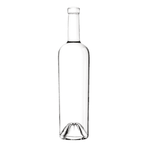 Garrafa de vidro Éclat Star Shining 750ml Saverglass com vidro Extra White e relevos luminosos.