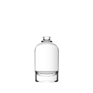 Frasco de vidro Solo 100ml cilíndrico, corpo liso e terminação FEA 15, ideal para perfumes premium.