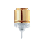 Válvula Premium Easy FEA15 metálica em preto, prata e ouro, com anel para frascos de perfume.