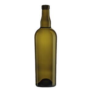 Garrafa de vidro VINTAGE DOURO 750ml com ombros arredondados e duplo colar plano Iloise, ideal para vinhos do Porto de prestígio.