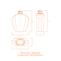 Frasco de vidro Ágata 250ml com rosca 28, design elegante e funcional para produtos Home & Spa.