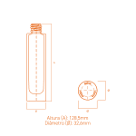 Frasco de vidro cilíndrico alto 50ml, versátil e sofisticado, ideal para perfumes, cosméticos e produtos Home & Spa.