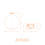 Frasco de vidro Mafra 100ml cilíndrico com terminação FEA15, ideal para perfumaria premium.